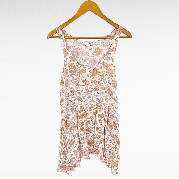 Free People | Intimately Voile & Lace Trapeze Slip in Ivory Combo Floral Tunic - Picture 4 of 11